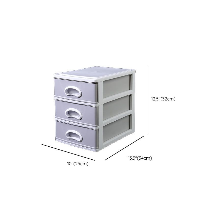 Plastic File Cabinet Gray Vertical Filing Cabinet with Drawers for Home or Office