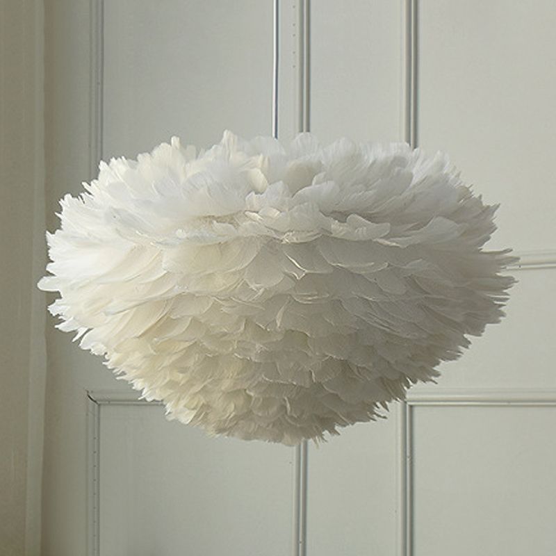 Feather Unique Shape Flush Ceiling Light Modern 1 Light Flush Mount Lighting Fixtures