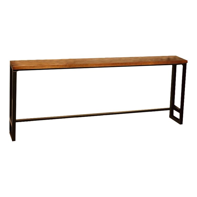 Industrial Style Wood Top Counter Table 42-inch Height Table for Restaurant