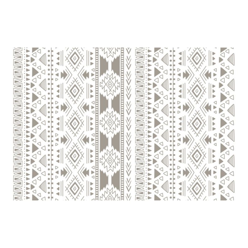 Moroccan Southwestern Print Rug Polyester Carpet Non-Slip Backing Area Rug for Living Room