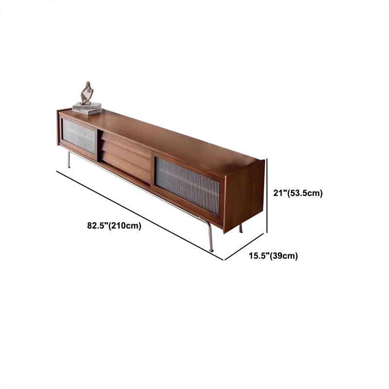 Traditional Brown TV Media Stand with Drawers Wood TV Stand Console