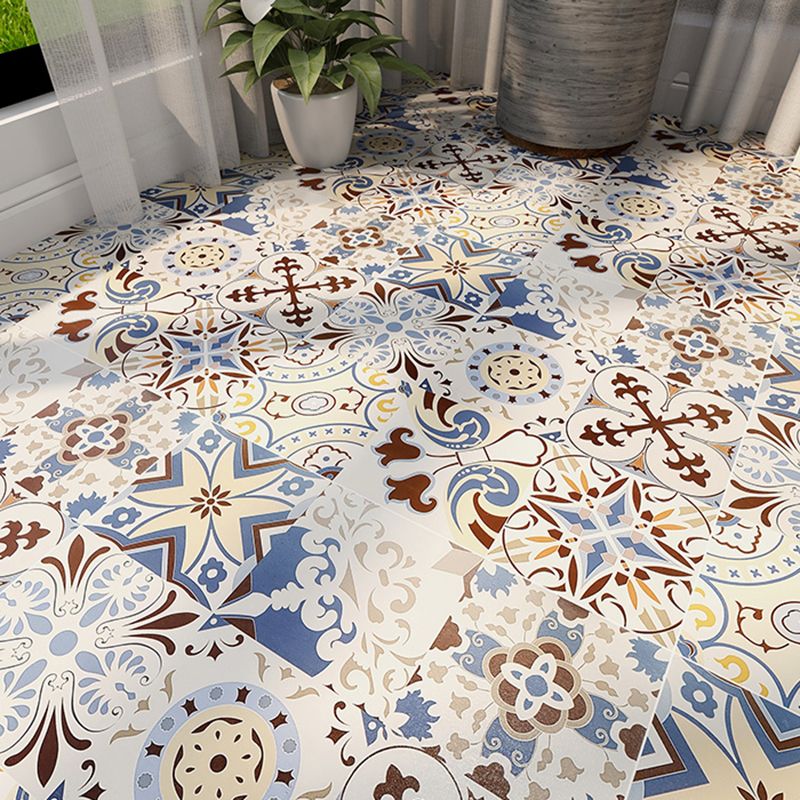 Morocco Square Tile Flower Pattern Singular Tile for Bathroom