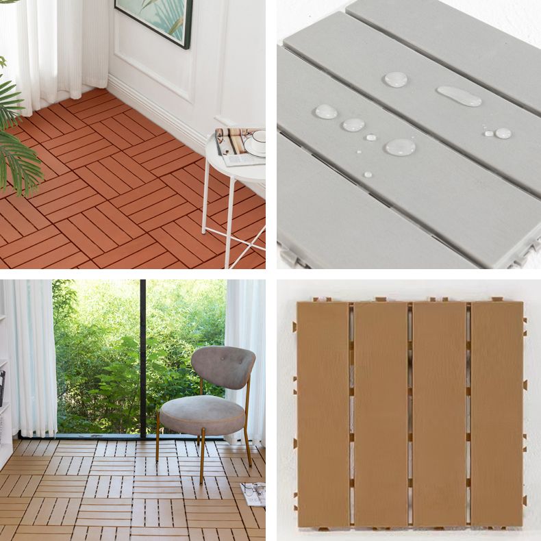 Scratch Resistant Decking Tiles Interlocking Composite Floor Tiles