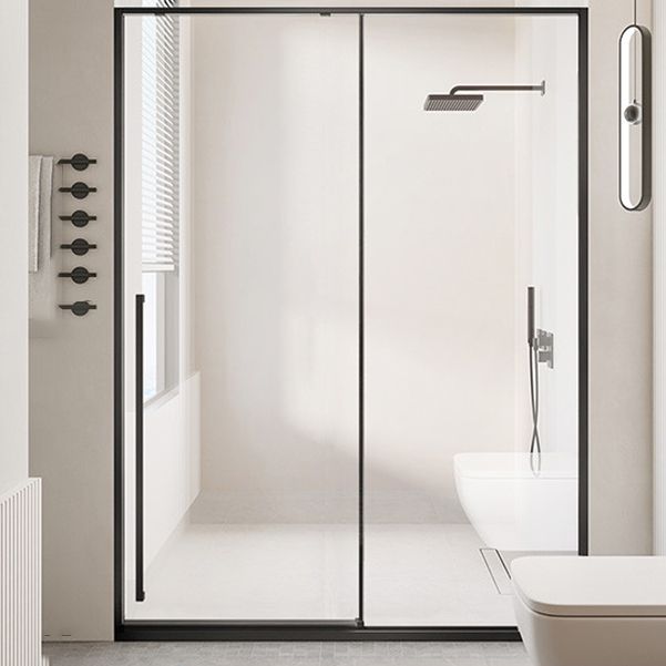 Semi Frameless Single Sliding Shower Door Tempered Glass Shower Door