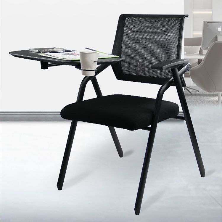 Mesh Mid Back Conference Chair Contemporary Ergonomic Fixed Arms Chair