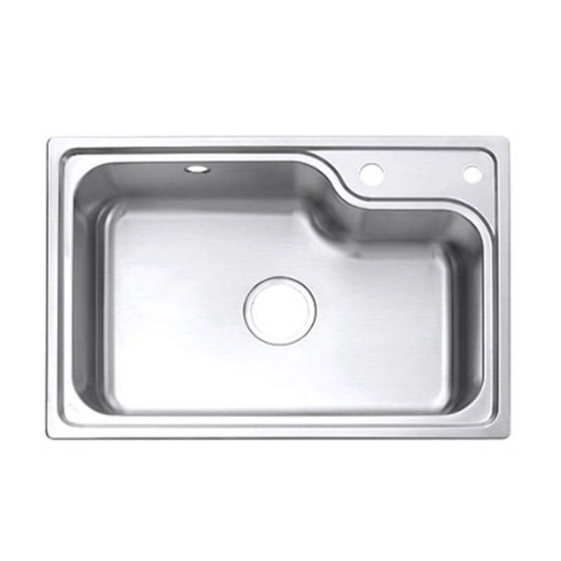 Modern Kitchen Sink Stainless Steel with Basket Strainer and Drain Assembly Sink Only