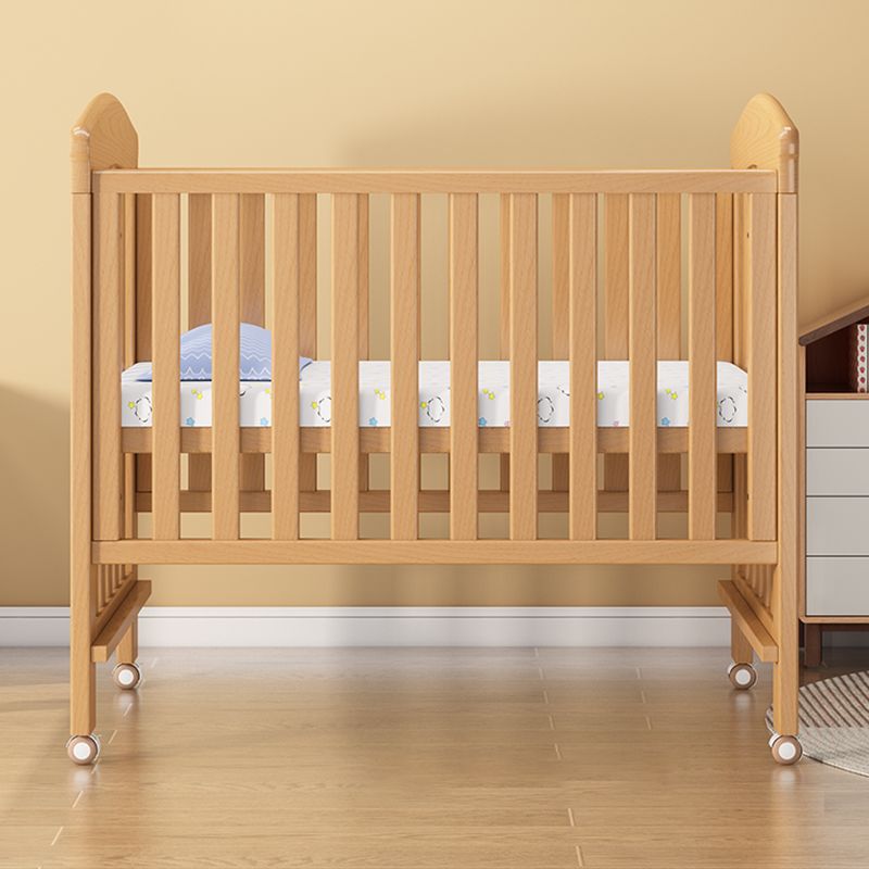 Adjustable Height Crib with Storage 2-in-1 Convertible Baby Crib