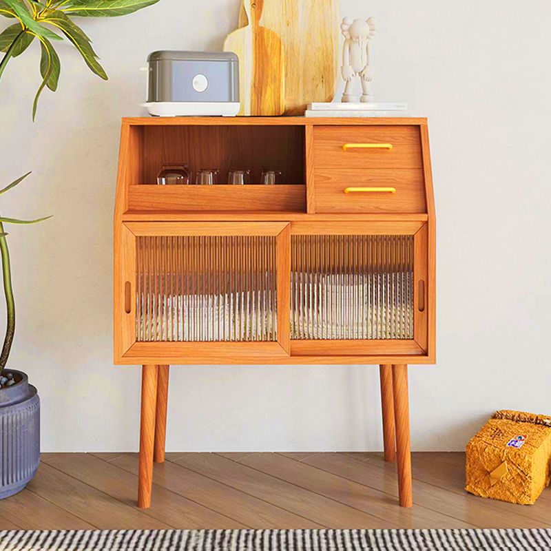 Modern Style 2 Drawers Sideboard Solid Wood Server for Dining Room