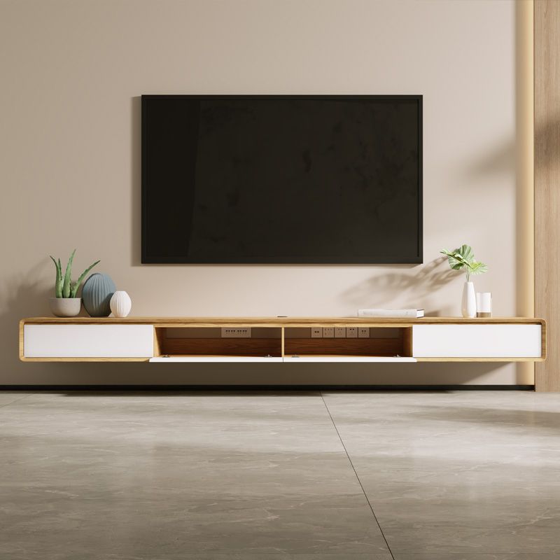 9"H Floating TV Console Modern TV Stand with Drawers for Living Room