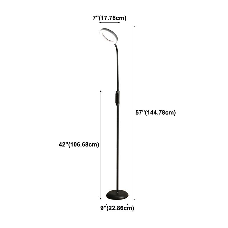 Lumo moderno leggero a 1 luce LAMPAGGIO LED in piedi con ombra acrilica per camera da letto