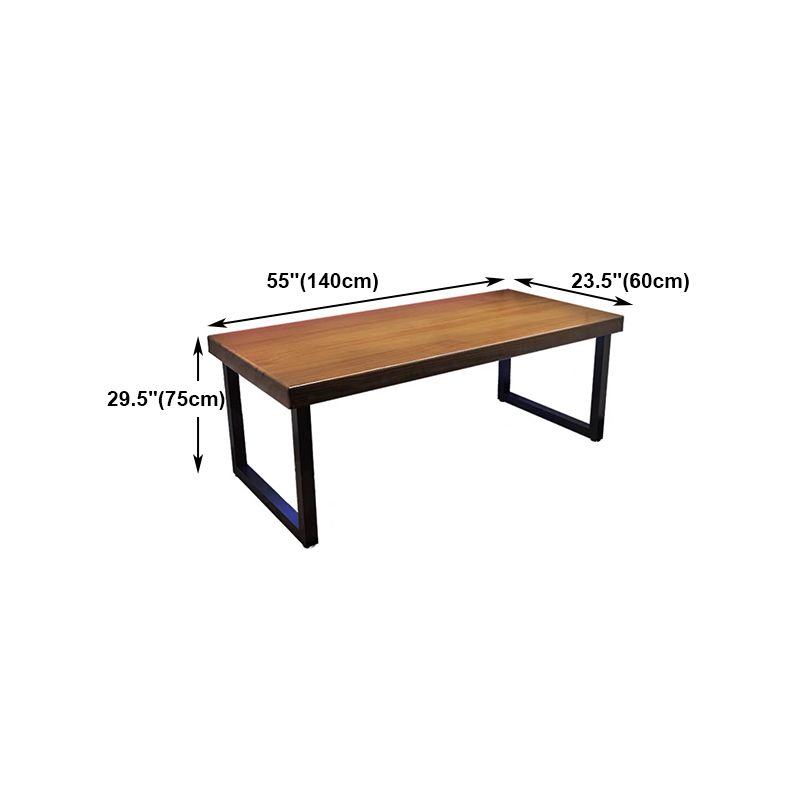 Solid Wood Industrial Writing Table Rectangular Home Office Desk