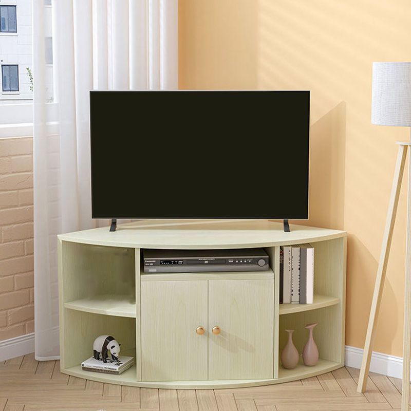 Engineered Wood Corner TV Stand Modern Style TV Cabinet with Doors