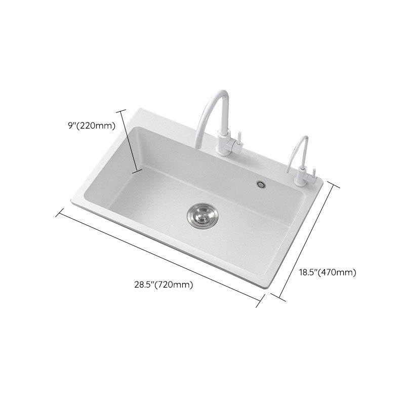 Modern Kitchen Sink Quartz with Accessories and Faucet Drop-In Workstation Sink