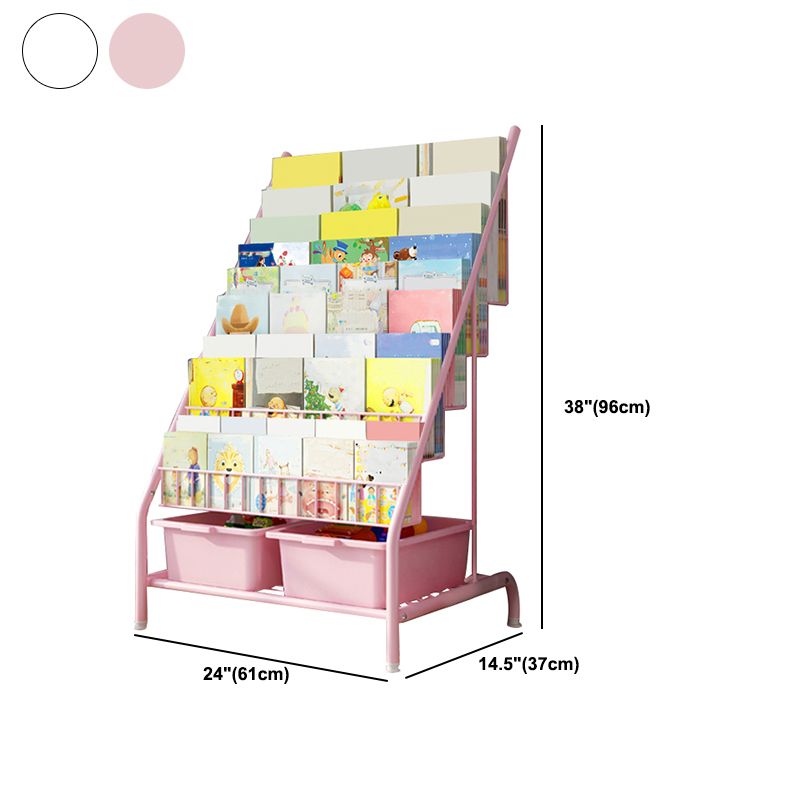 Open Metal Bookcase Modern Minimalist Home Multi-layer Bookshelf