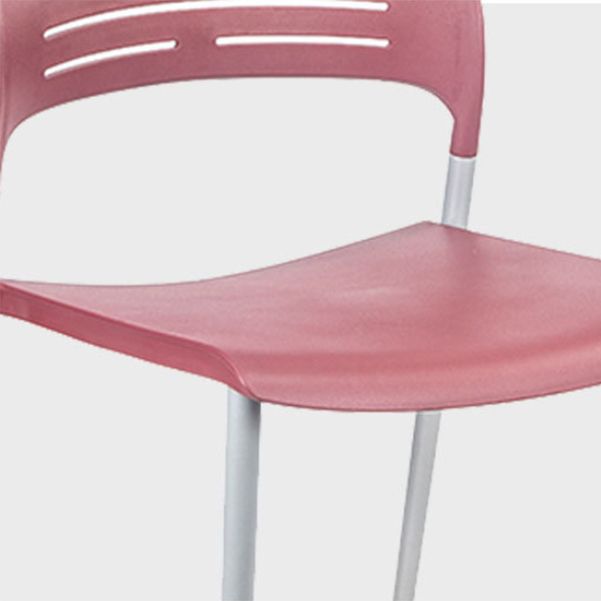 Armless Upholstered Office Chair Plastic Modern Office Chair