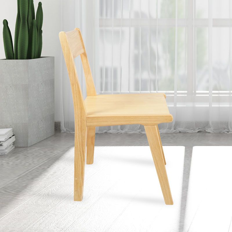 Contemporary Style Open Back Chair Wood Kitchen Dining Armless Chair