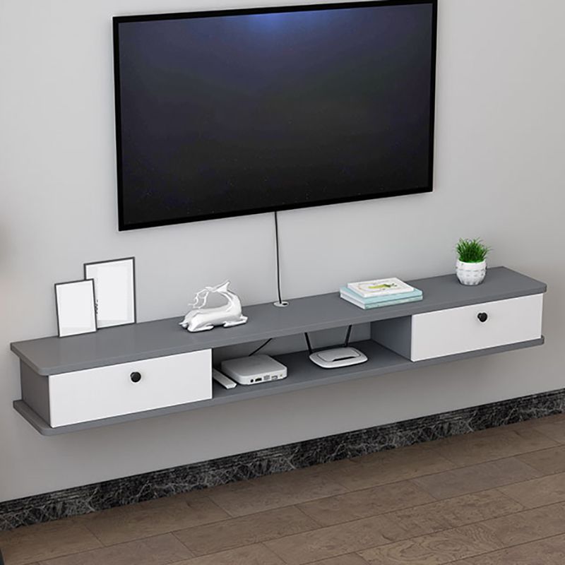 Engineered Wood TV Stand Modern Wall-mounted TV Cabinet with 2 Doors