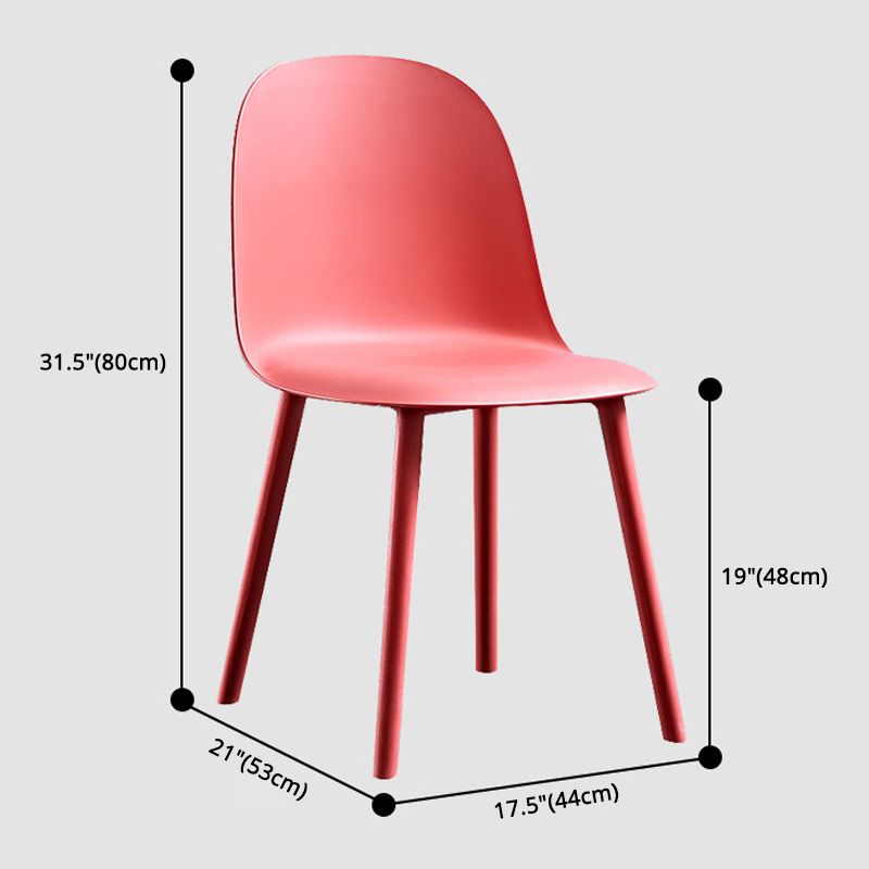 Glam Style Metal Side Chair Matte Finish Solid Back Dining Room Dining Chair