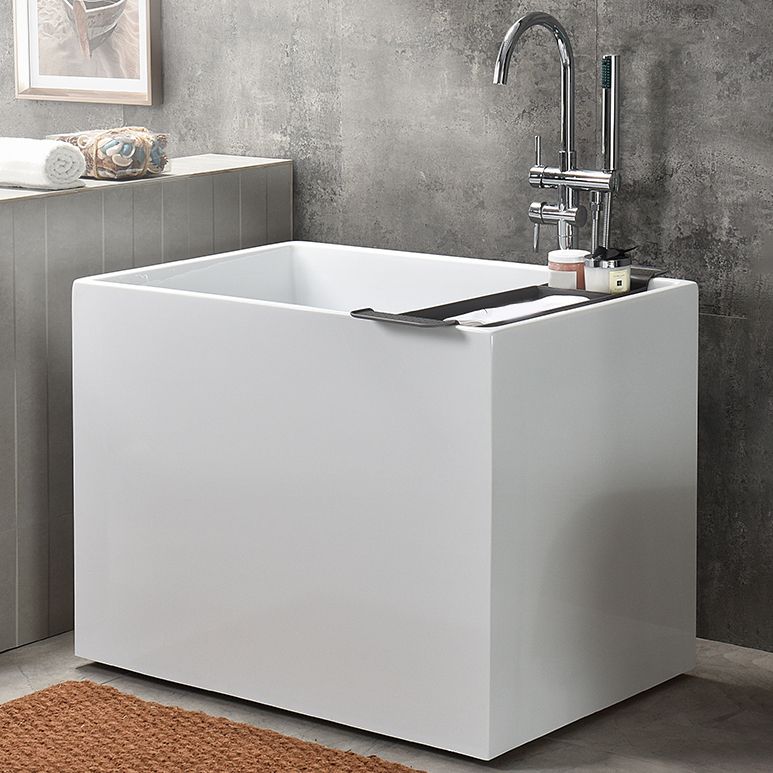 Stand Alone Antique Finish Soaking Bathtub Rectangular Modern Bathtub (Board not Included)