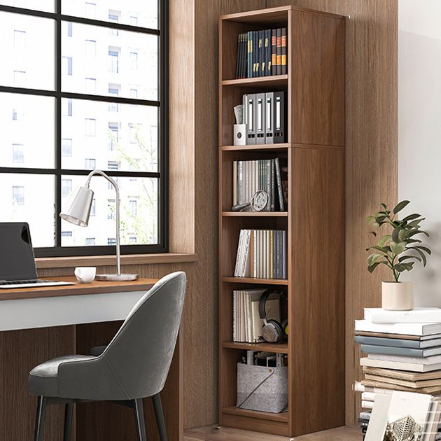 Modern Standard Bookshelf Engineered Wood Closed Back Bookcase