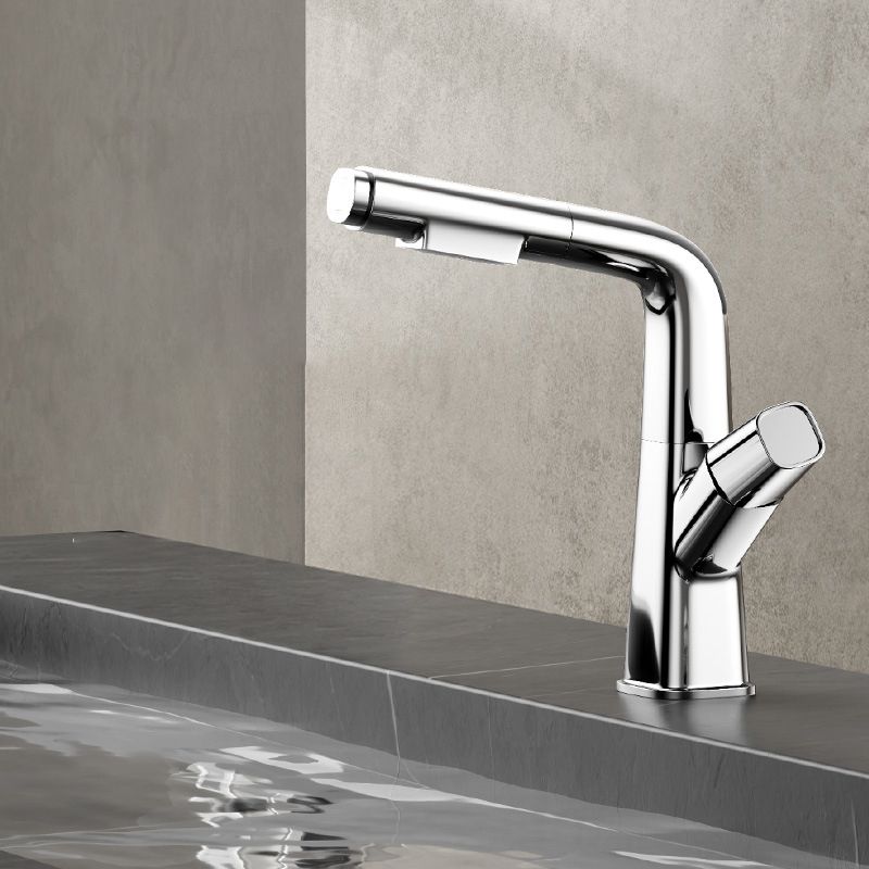 1 Handles Contemporary Vessel Sink Faucet 1 Hole Faucet for Bathroom