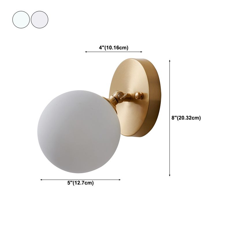 1-Light Sconce Light Fixture  Modern Style Metal Wall Lighting for Bedroom