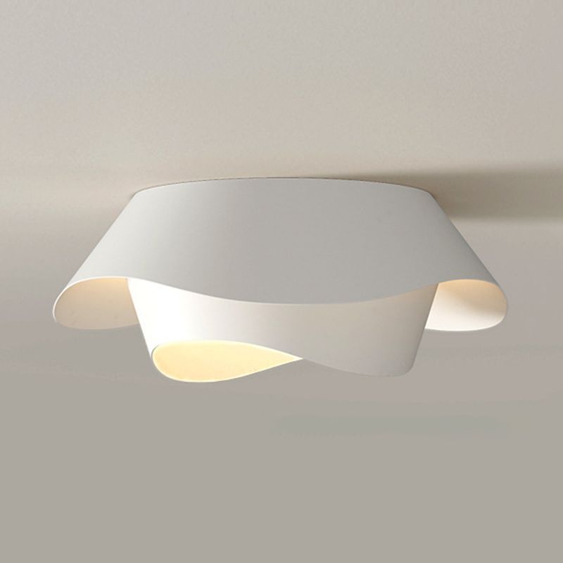 Contemporary White Ceiling Light LED Flush Mount Lighting for Bedroom