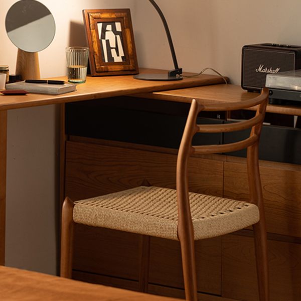 Solid Wood Bedroom Natural Vanity Dressing Table with Drawers