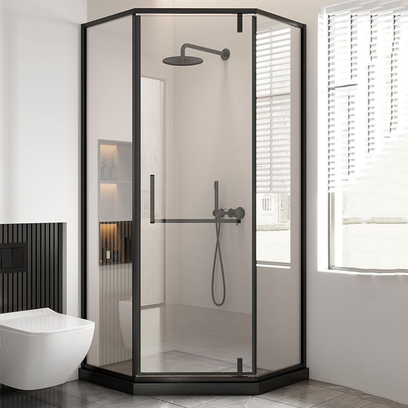 Modern Style Shower Stall Semicircle Metal Frame Framed Shower Stall