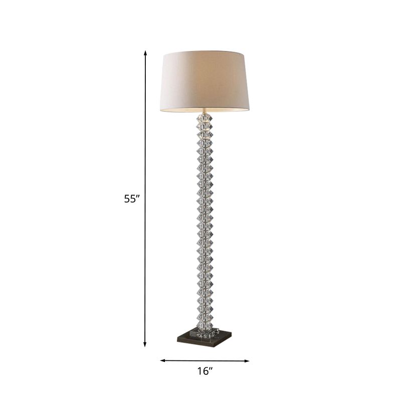 Urne-förmige Stand-up-Lampe Einfacher Kristall ein Kopf Wohnzimmer Bodenbeleuchtung in Beige in Beige