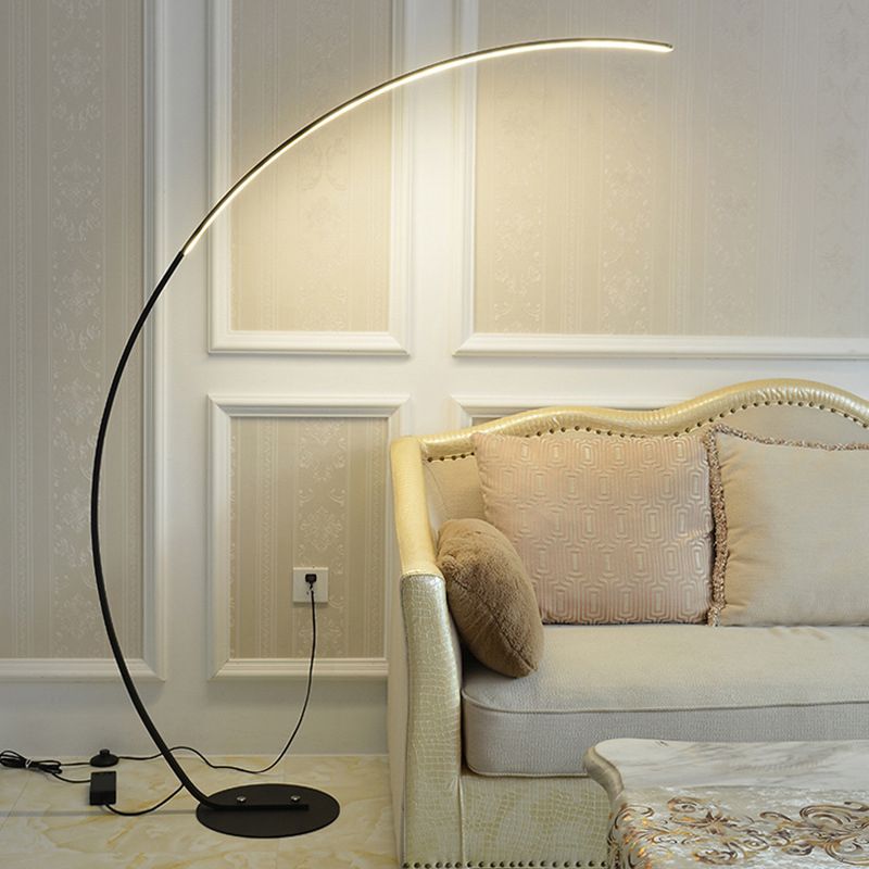 Metal Linear Shape Floor Lamp Modern Style 1-Light Floor Lamp Fixture