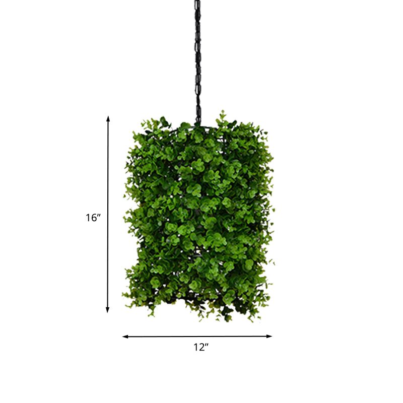 Luce sospesa da piante industriali 1 lampada a sospensione del soffitto in metallo in metallo in verde per il ristorante