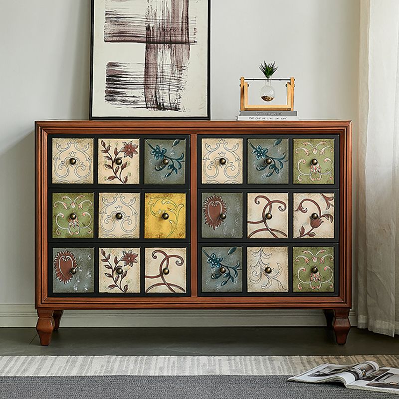 Traditional Style Dresser Solid Wood Storage Chest with Multi Drawers