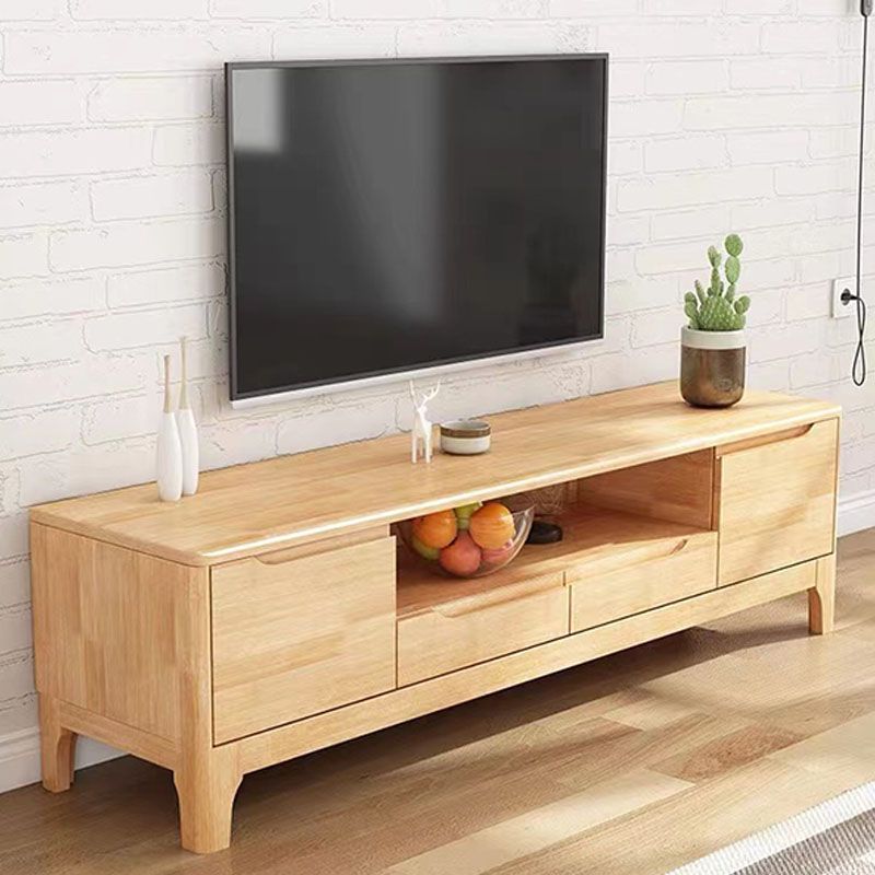 Nordic Solid Wood TV Cabinet Modern Small Family Bedroom Living Room TV Cabinet Console