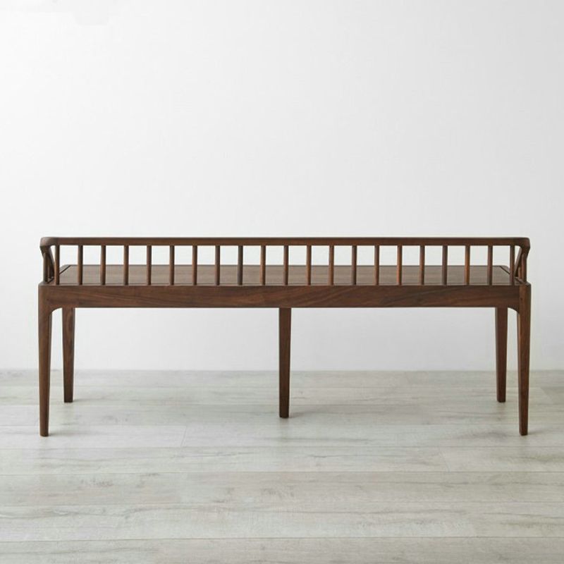 Contemporary Ash Wood Bench Indoor Seating Bench with 4 Legs