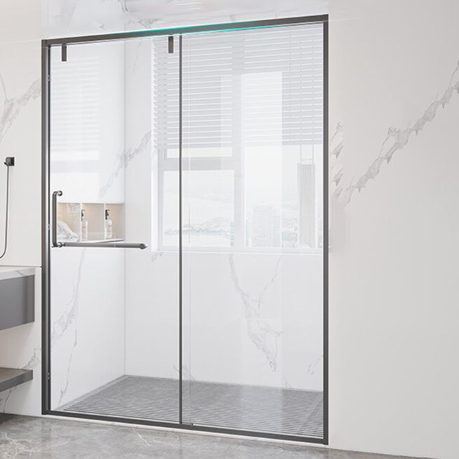 Transparent Tempered Shower Bath Door Semi Frameless Shower Doors