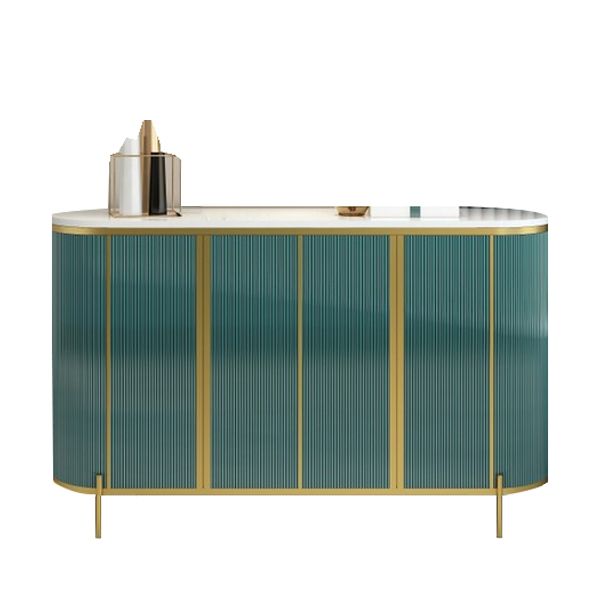 Glam Sideboard Stone Sideboard Cabinet with Doors for Kitchen