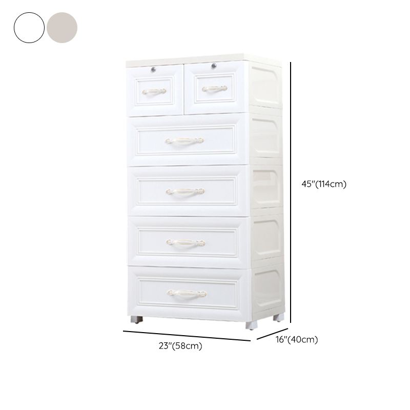 Plastic Youth Armoire with Drawer Contemporary Kid's Wardrobe