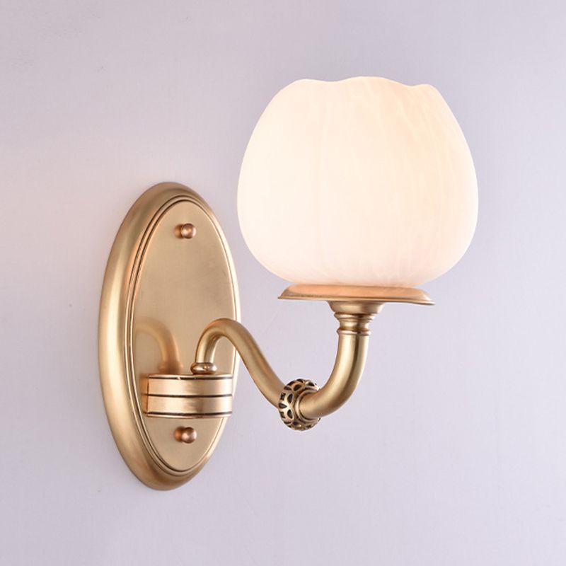 Flower Shape Wall Mount Light Fixture Modern Wall Mounted Lighting in Gold Fixture