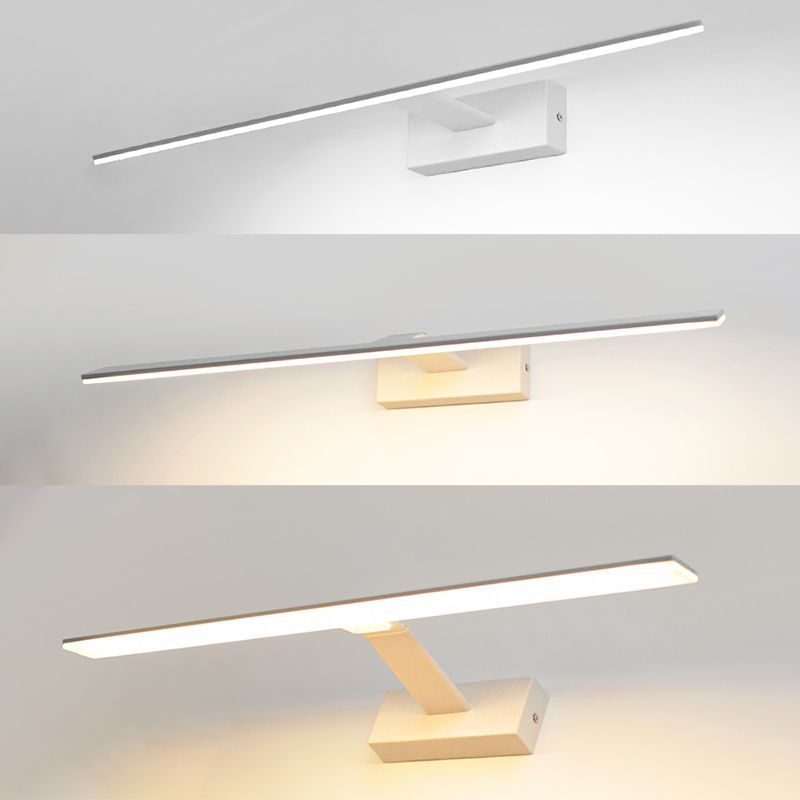 Modern Minimalist LED Wall Lamp Aluminium Linear Adjustable Wall Light with Acrylic Shade