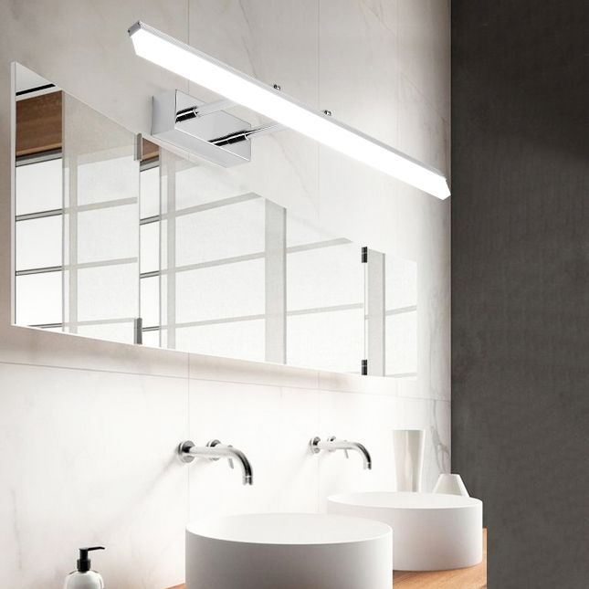 Modern Simple Vanity Light Rectangle Shape Scalable Vanity Lamp for Shower Room