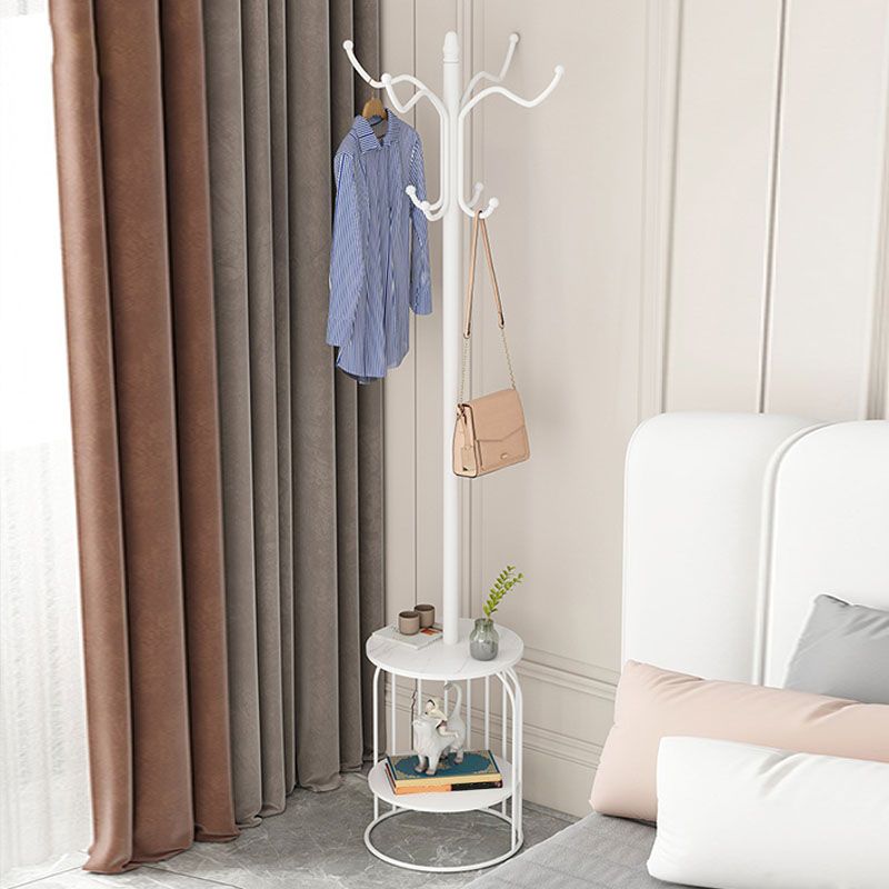 Modern Hall Tree with Hooks Birdcage Shape Entryway Kit Coat Hanger