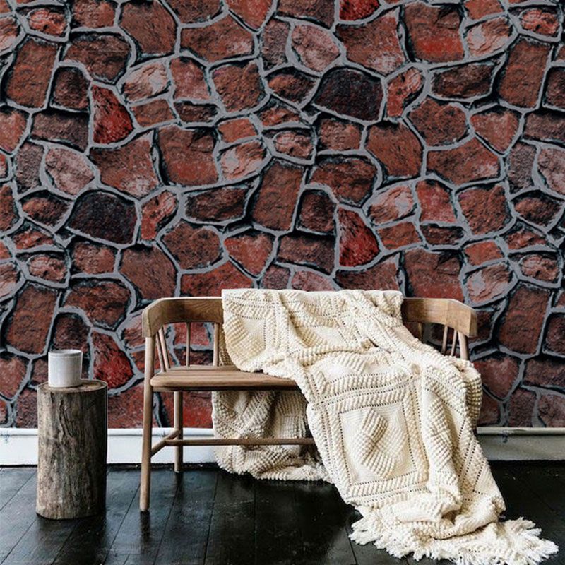 Stone Effect Wallpaper Roll for Accent Wall, Natural Color, 33'L x 20.5"W, Non-Pasted