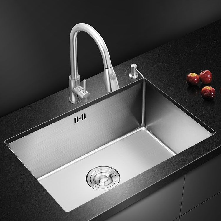 Rectangle Stainless Steel Sink Single Bowl Undermount Kitchen Sink