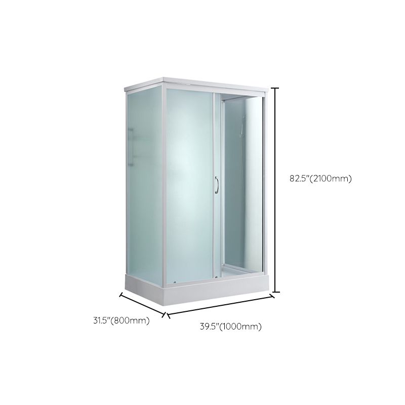 Modern Rectangle Shower Stall Tempered Framed Shower Stall for Bathroom