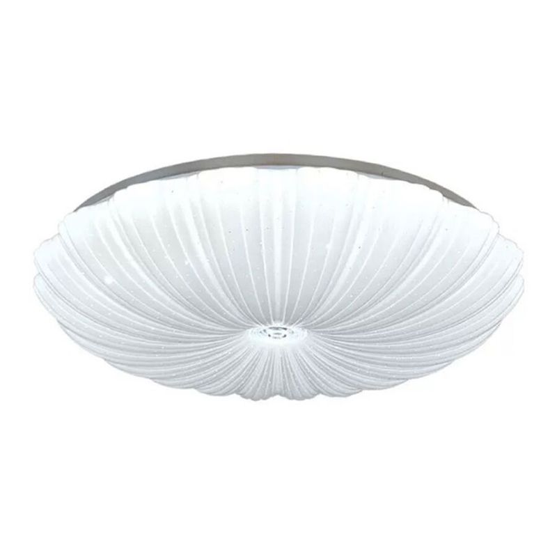 Contemporary 1 - Light Flush Mount Light in White Iron and Acrylic LED Ceiling Flush