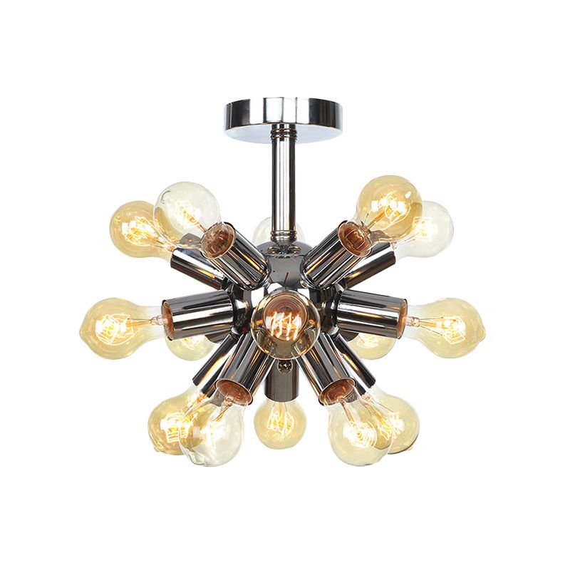 Chroom/Goud Sputnik Semi Flush Mount Vintage Ijzer 6/9/12 Lampjes Restaurant Flush Plafond Lamp Fixture