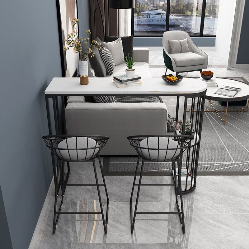 Stone Bar Dining Table Modern Bar Dining Table with Trestle Base