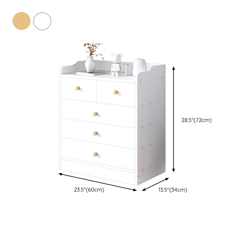 Scandinavian Kids Furniture Wood Nursery Dresser for Bathroom