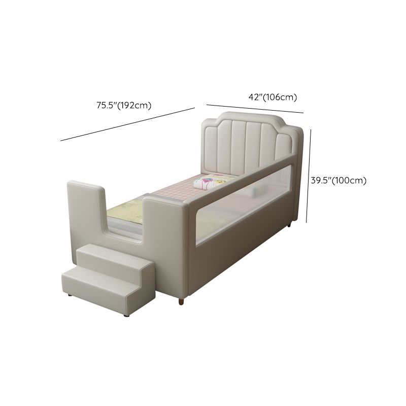 Baby Crib with Mattress and Guardrail Nursery Bed with Storage